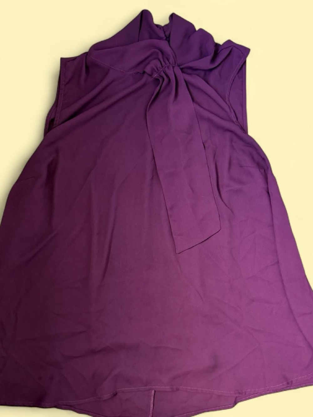 Torrid 2X Deep Plum Sleeveless Tunic with Bow